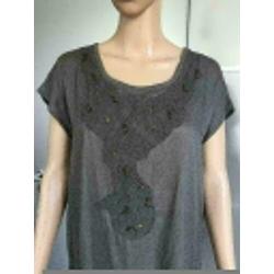 B993 DIDI: grijs jurkje jurk tuniek blouse top Maat S=36