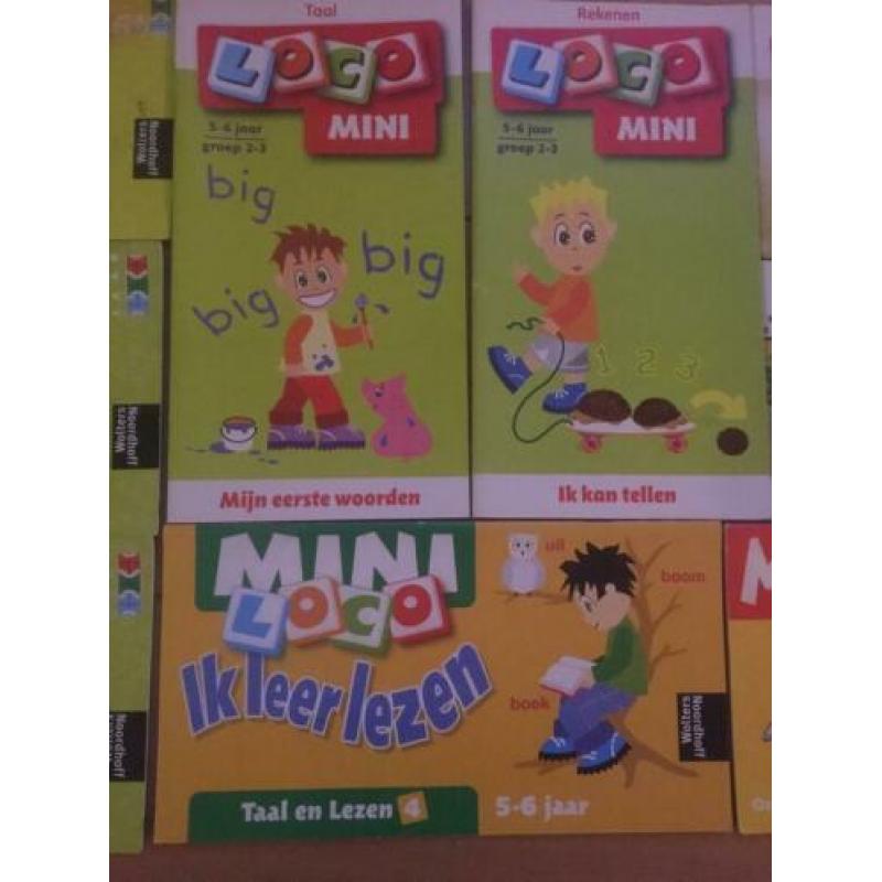 2 Mini loco dozen + 10 boekjes taal lezen rekenen tellen