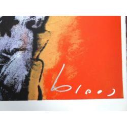 Herman Brood zeefdruk Man met hond. Opl.175.Gesigneerd/genum