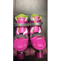 Nijdam rolschaatsen meisjes skates roze wit ZGAN