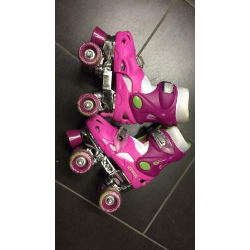 Nijdam rolschaatsen meisjes skates roze wit ZGAN