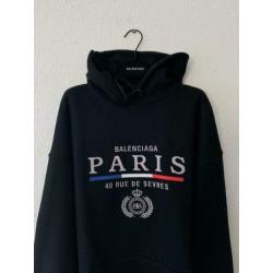 Balenciaga Paris 40 Rue De Sevres Hoodie Trui off white nike