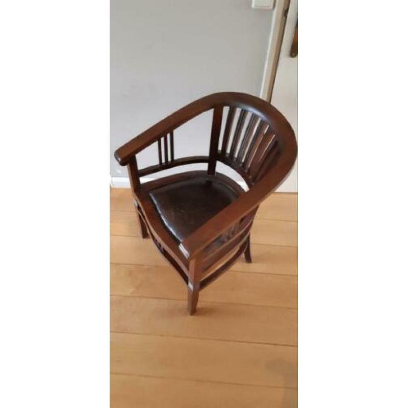 Fauteuil koloniaal/teak