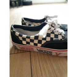 Geblokte checkerboard Vans maat 39 *Vintage *skate *surf