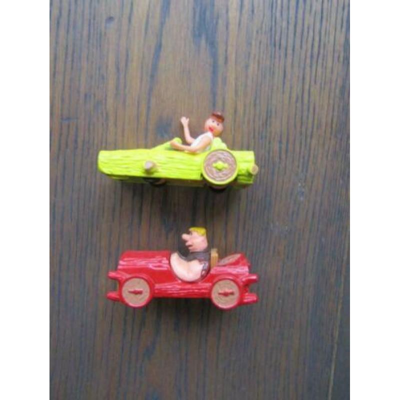 2 Stuks The flintstones Corgi autootjes 1982