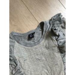 Gsus grijze sweater ruches mt 34