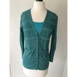 By Malene Birger vestje lurex groen S 36 38