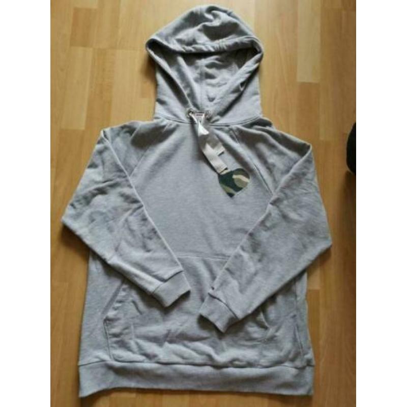 Tommy Hilfiger gave grijze dames hoody(trui) mt L ZGAN