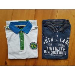 2 poloshirts maat 152 (j) Twinlife en Original marines