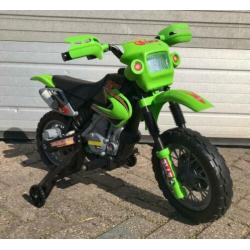 Kinder Kawasaki look Crossmotor 6v groen AANBIEDING