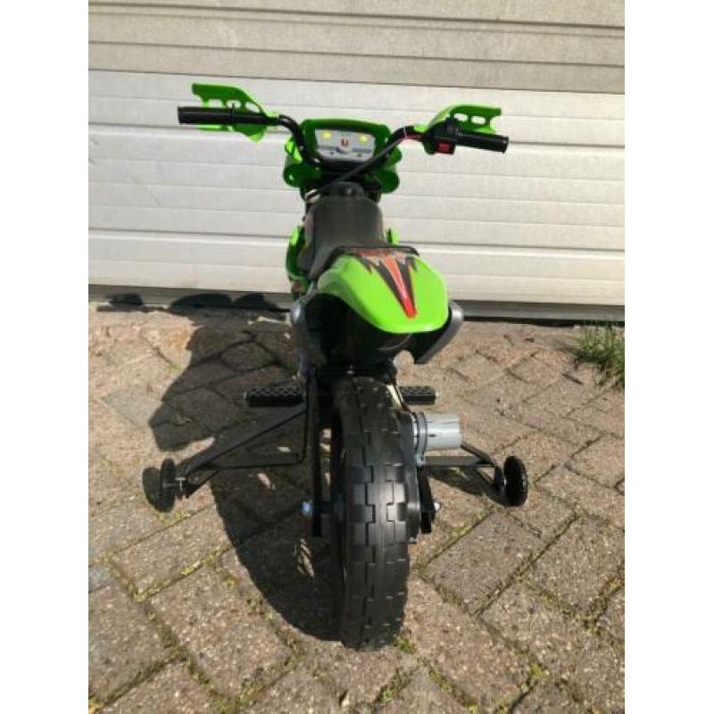 Kinder Kawasaki look Crossmotor 6v groen AANBIEDING