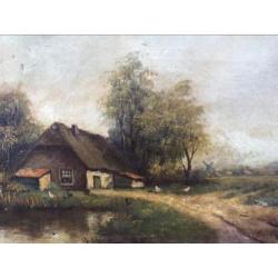 Antiek schilderij uit medio 1800