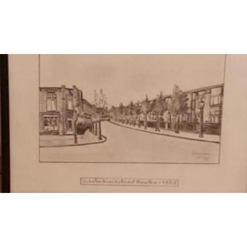 Orig. tekening schoterboschstraat Haarlem 1930 Wennemar.