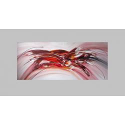 schilderij 7 rood abstract acrylverf 50x120 50 euro