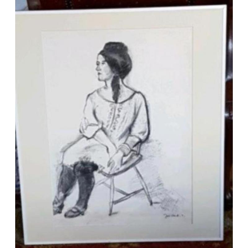 orig. tekening Jac Vonk gesigneerd Anna van Soest 1971