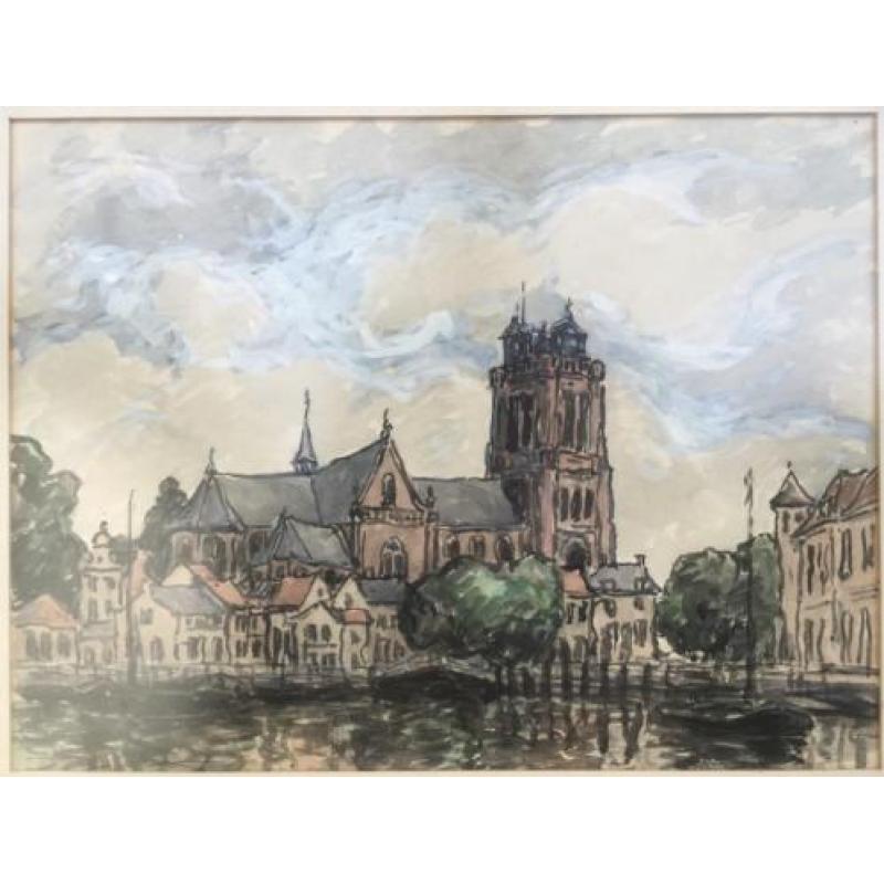 Dordrecht, stadsgezicht, Grote Kerk / Onze-Lieve-Vrouwekerk