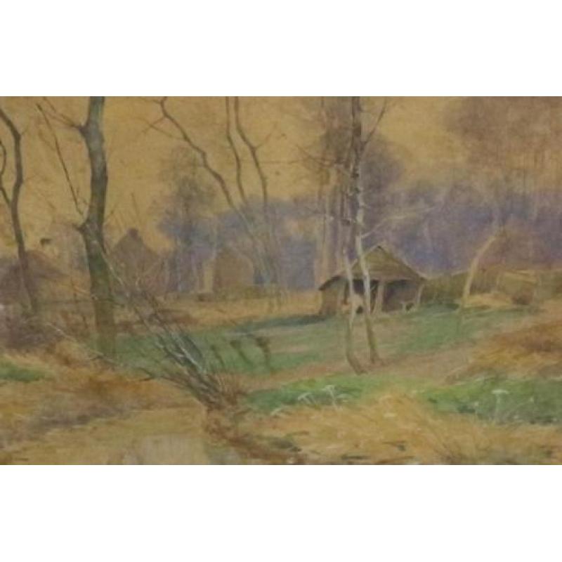 Edgar Bytebier, landschap in aquarel