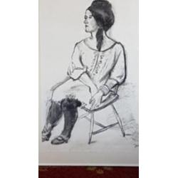 orig. tekening Jac Vonk gesigneerd Anna van Soest 1971