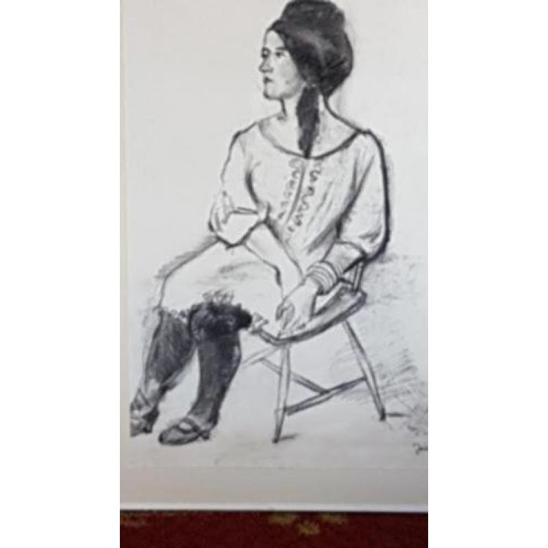 orig. tekening Jac Vonk gesigneerd Anna van Soest 1971