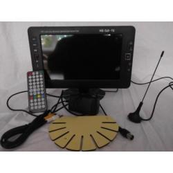 TV Televisie DVB-T2 9 inch USB MP3 MP4 AVI:Power Bank Stroom