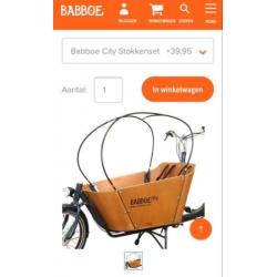 Regentent stokken voor Babboe City bakfiets | tentstokken